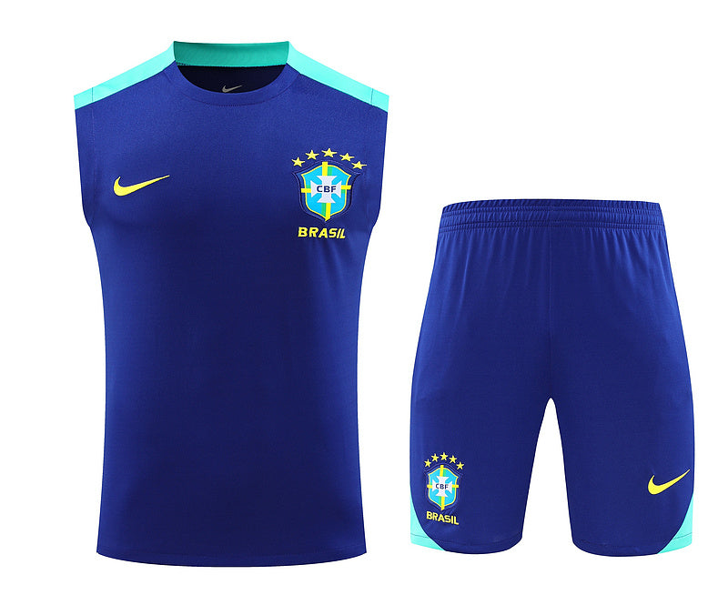 Brasilien Trainingsset 24/25 Ärmelloses Shirt und Shorts