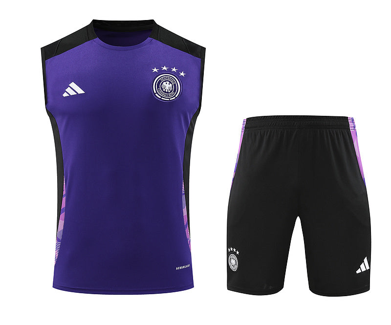 Deutschland Trainingsset 24/25 Ärmelloses Trikot und Shorts