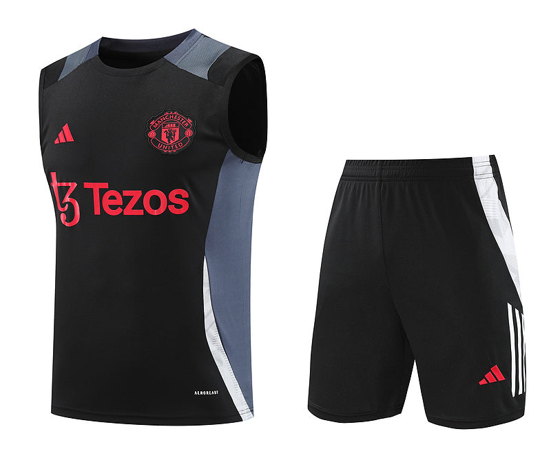 Manchester United Ärmelloses Set 24/25 Trikot und Shorts