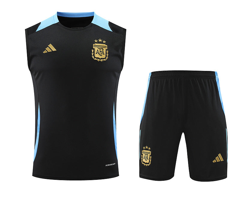 Argentinien Trainingsset 24/25 Ärmelloses Trikot und Shorts