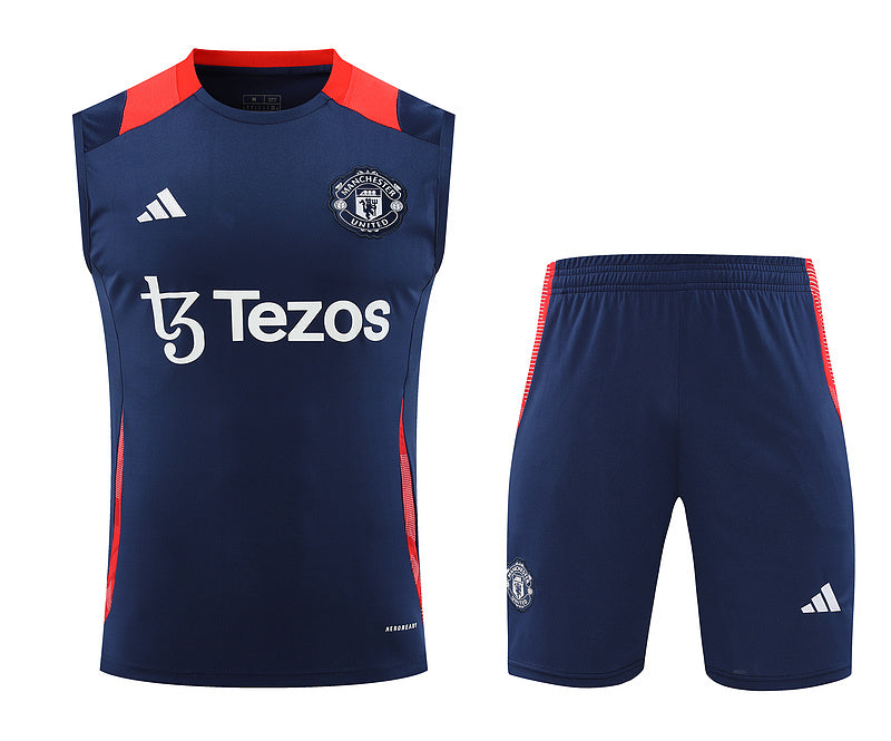 Manchester United Ärmelloses Set 24/25 Trikot und Shorts