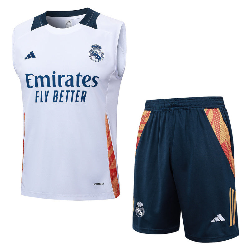 Real Madrid Trainingsset 24/25 Ärmelloses Trikot und Shorts