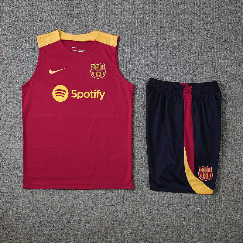 Barcelona Ärmelloses Set 24/25 Trikot und Shorts