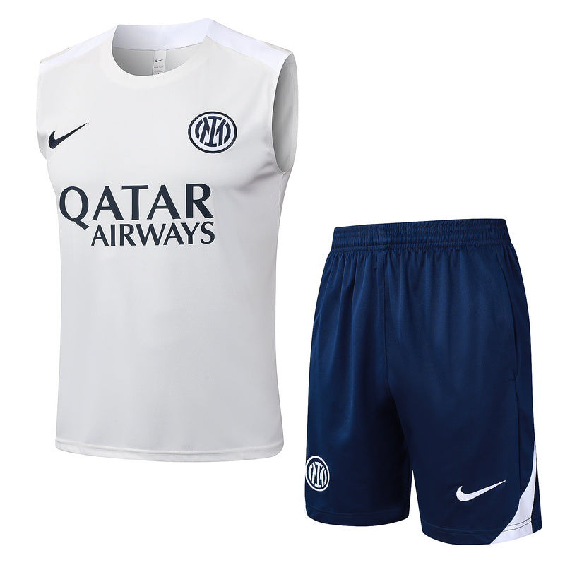 Inter Mailand Trainingsset 25/26 Ärmelloses Trikot und Shorts