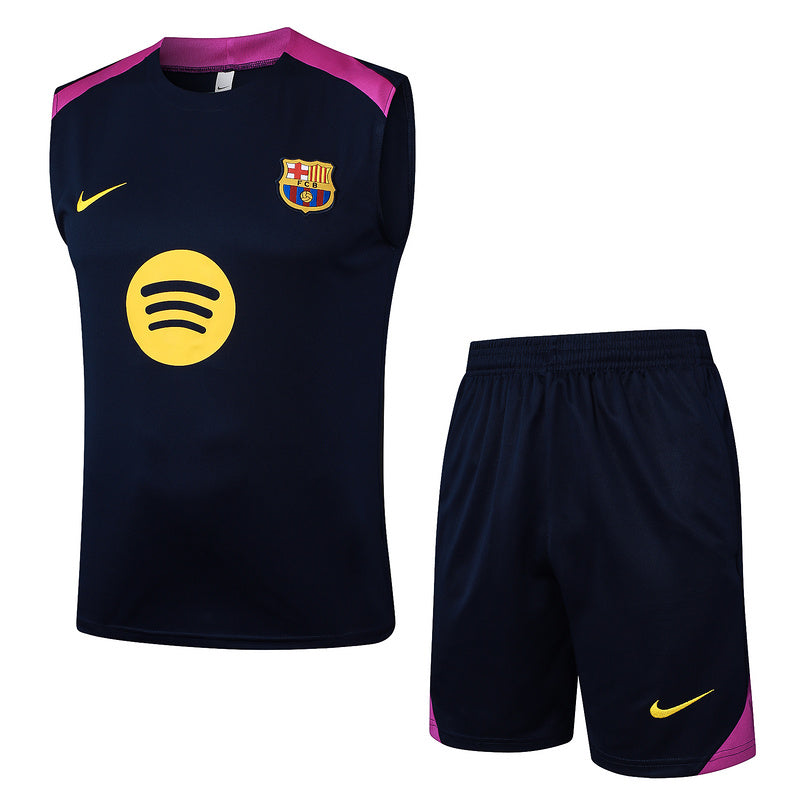 Barcelona Trainingsset 25/26 Ärmelloses Trikot und Shorts