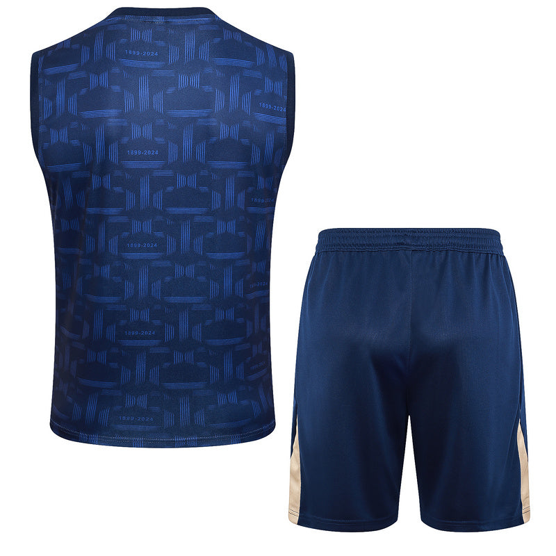 Barcelona Trainingsset 24/25 Ärmelloses Trikot und Shorts