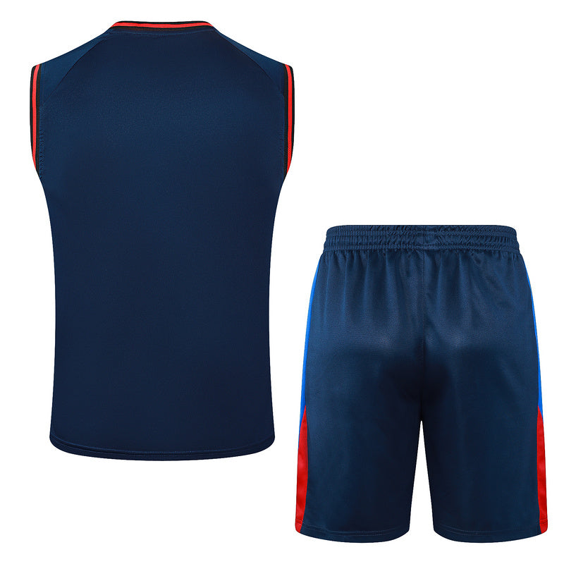 Barcelona Trainingsset 24/25 Ärmelloses Trikot und Shorts