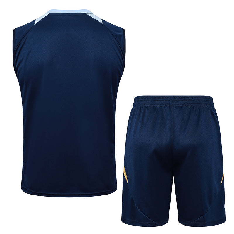 Real Madrid Trainingsset 24/25 Ärmelloses Trikot und Shorts