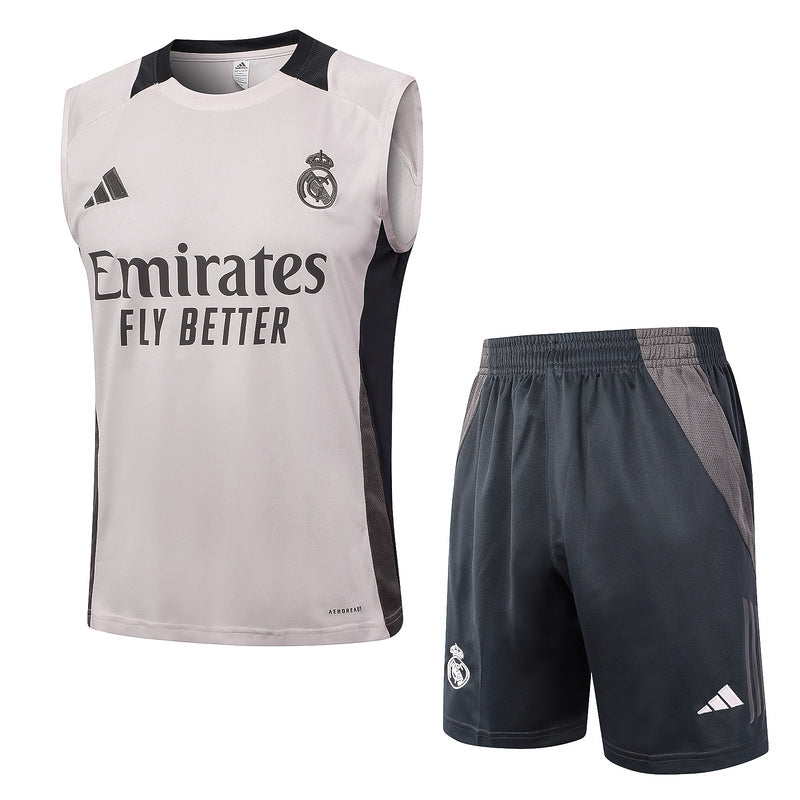 Real Madrid Trainingsset 24/25 Ärmelloses Trikot und Shorts