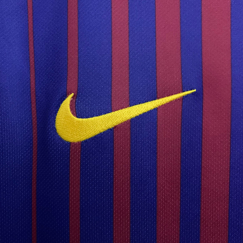 Barcelona Langarm Heimtrikot 17/18 Herren Fan-Version (Retro)
