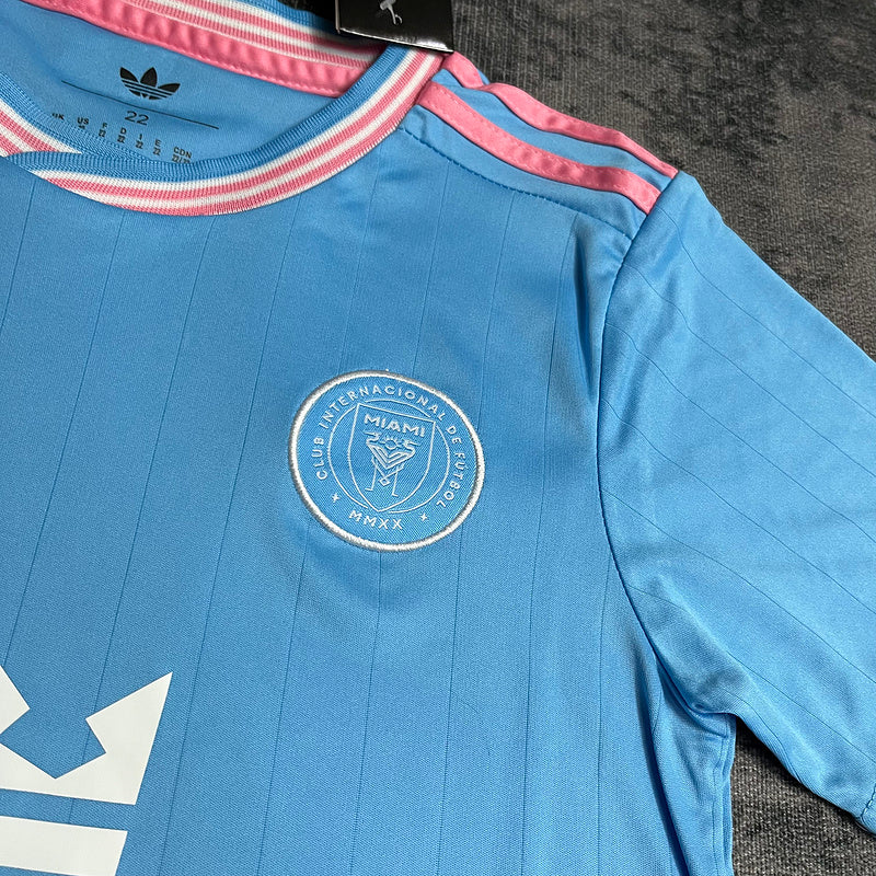 Kinder-Set Inter Miami Drittetrikot 25/26 Blau