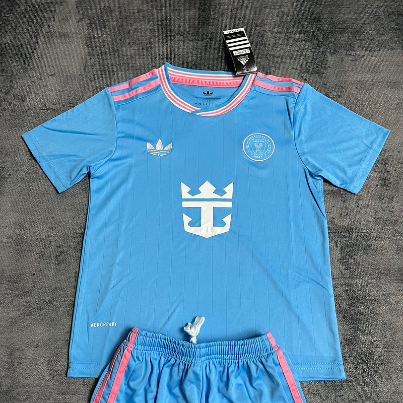 Kinder-Set Inter Miami Drittetrikot 25/26 Blau