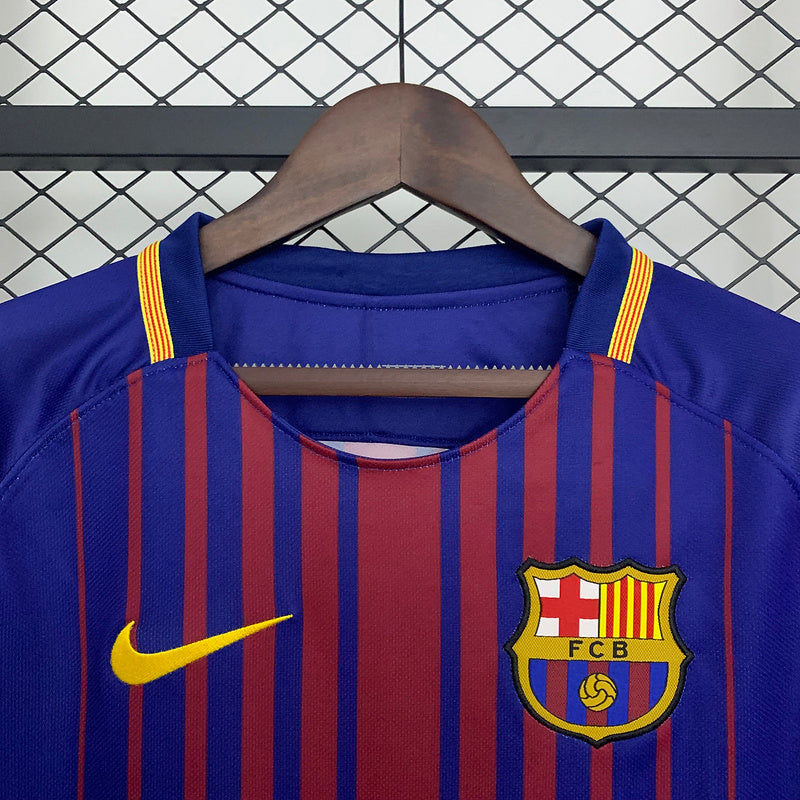 Barcelona Langarm Heimtrikot 17/18 Herren Fan-Version (Retro)