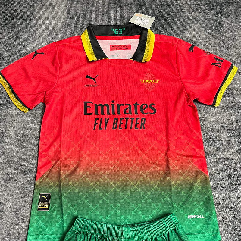 Kinder-Set AC Milan Limitierte Auflage Off-White 25/26