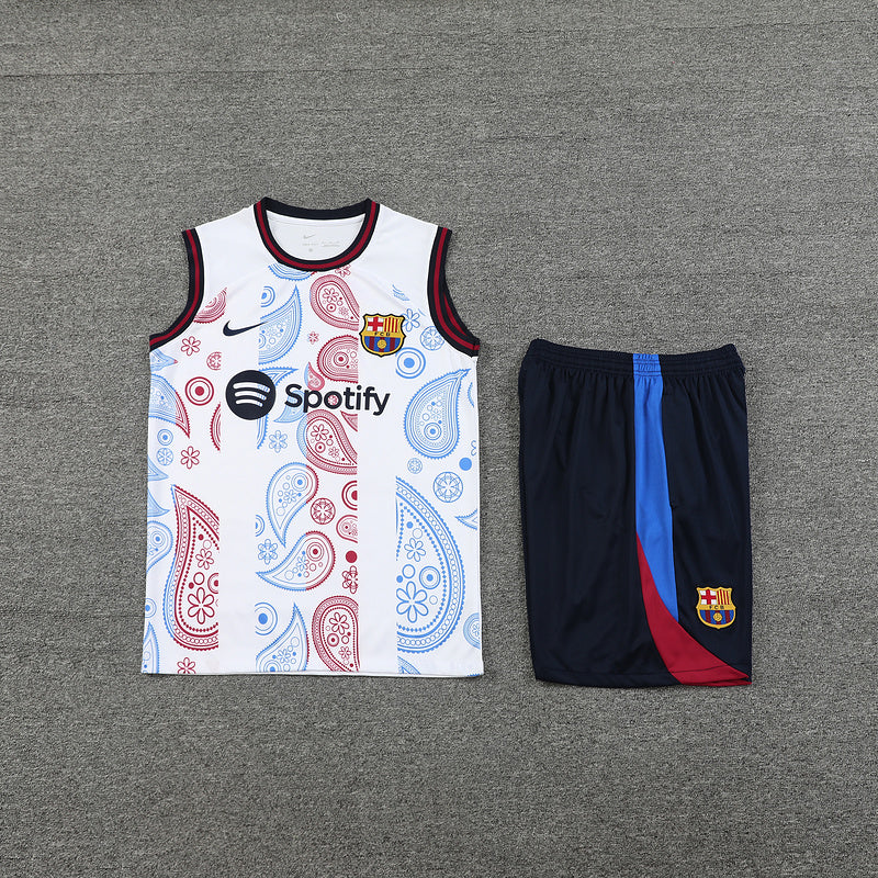 Barcelona Ärmelloses Set 24/25 Trikot und Shorts