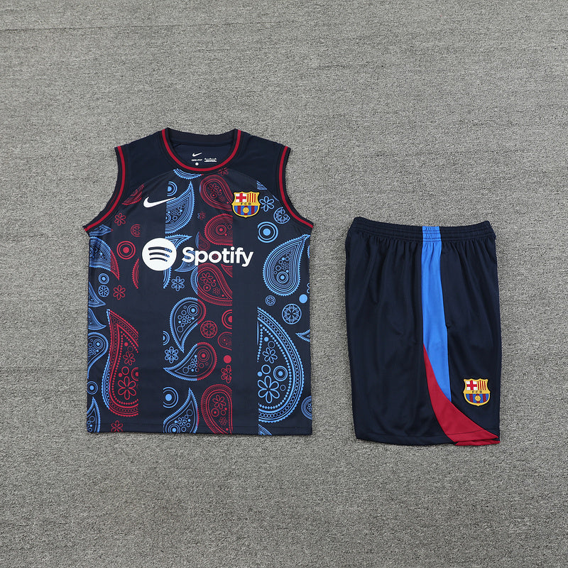Barcelona Ärmelloses Set 24/25 Trikot und Shorts