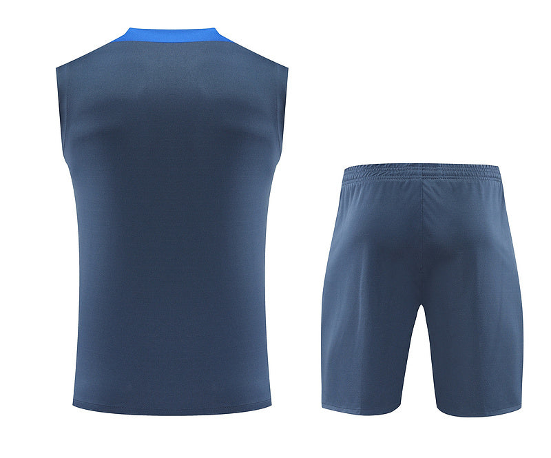 Inter Mailand Trainingsset 24/25 Ärmelloses Trikot und Shorts