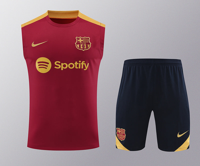 Barcelona Ärmelloses Set 24/25 Trikot und Shorts
