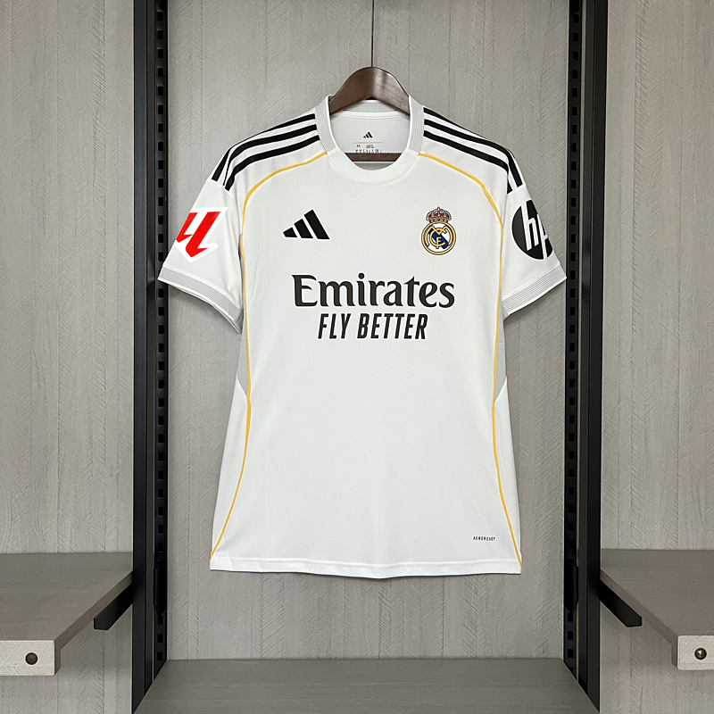 Real Madrid Heimtrikot mit Patches 25/26 Herren Fan-Version