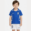 Brasilien Kinder - Set Auswärtstrikot 2002 Blau und Weiß (Retro) - SHOP DES SPIELERS