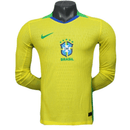 Brasilien Langarm Heimtrikot 25/26 Herren Spieler - Version - SHOP DES SPIELERS
