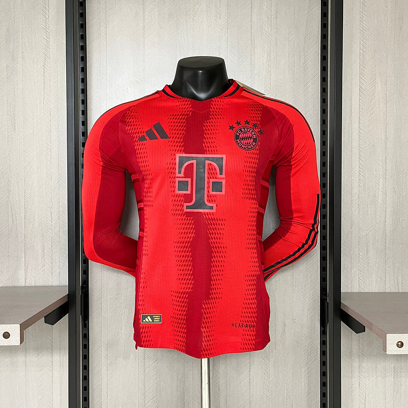 Bayern München Langarmtrikot Heimtrikot 24/25 Herren Spieler-Version Trikot Rot