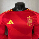 Spanien Langarm Heimtrikot 24/25 Herren Spieler-Version