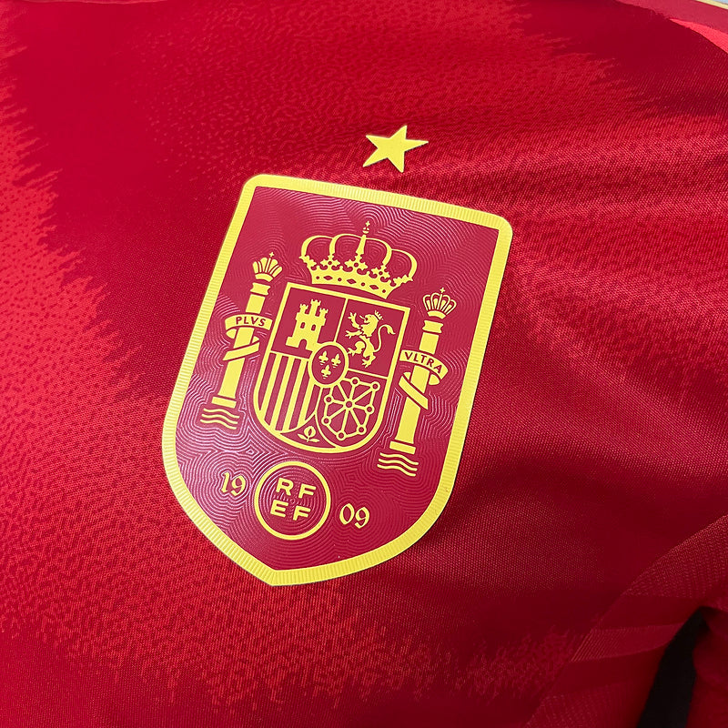 Spanien Langarm Heimtrikot 24/25 Herren Spieler-Version