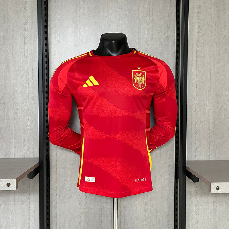 Spanien Langarm Heimtrikot 24/25 Herren Spieler-Version