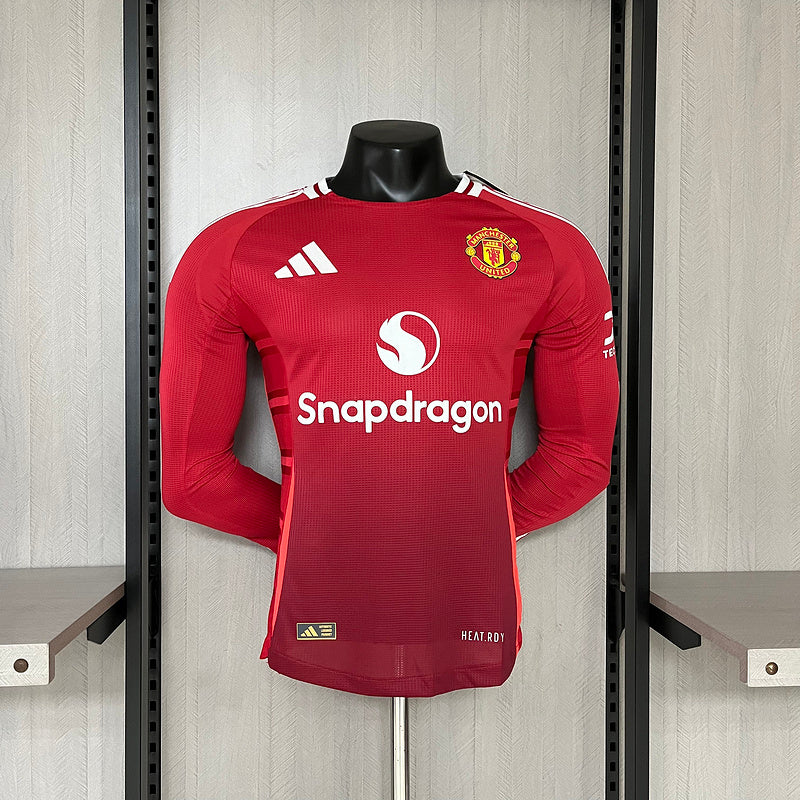 Manchester United Langarm Heimtrikot 24/25 Herren Spieler-Version