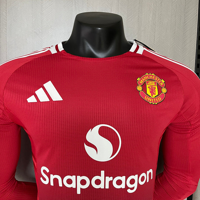 Manchester United Langarm Heimtrikot 24/25 Herren Spieler-Version