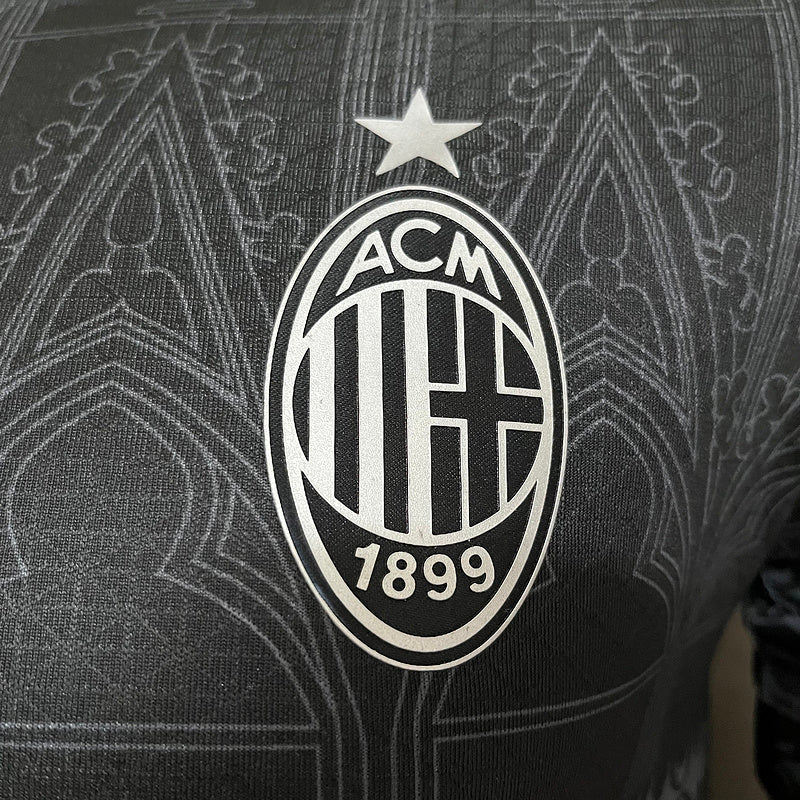 AC Milan Heimtrikot 24/25 Herren Spieler-Version Schwarz