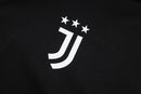 Juventus Turin Trainingsanzug 2025/26 Jacke und Hose Schwarz mit Kapuze - Juventus Turin, Juve, Trainingsanzug, 25/26, Juventus Jacke, Sportbekleidung, Trainingsanzug Herren, Shop des Spielers, Fan-Version, Juventus Fanartikel, Trainingsset, Schwarz