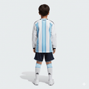 Argentinien Langarm Heimtrikot Set für Kinder 2026 2027 himmelblau weiß 3 Sterne Trikot und Shorts 1.1 Premium Qualität Shop des Spielers Argentina Kids Long Sleeve Kit, Argentinien Kinder Trikot Langarm, Argentinien Set 2026, Argentina Kids Kit, Fußballtrikot Kinder Set, 1.1 Qualität Kinder, AFA Trikot 3 Sterne, Argentinien Fanshop Kinder, Fußball Geschenk Jungen Langarm, Messi Trikot Kinder.