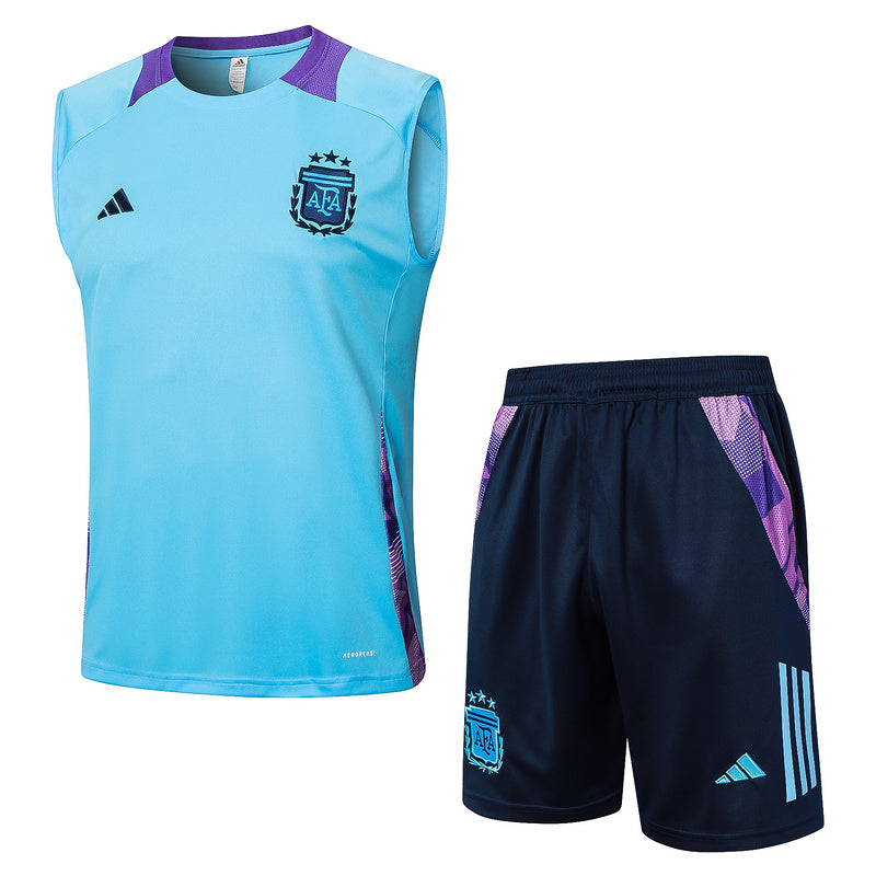 Argentinien Trainingsset 24/25 Ärmelloses Shirt und Shorts