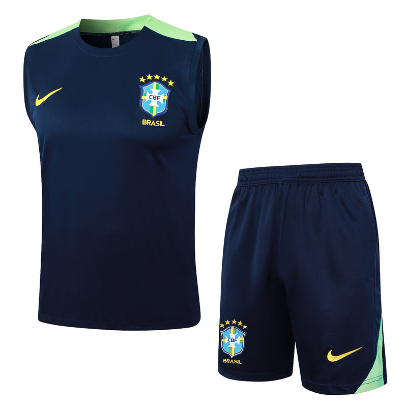 Brasilien Trainingsset 24/25 Ärmelloses Shirt und Shorts
