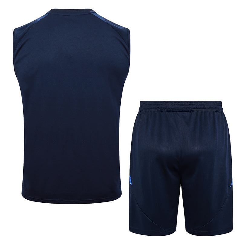 Italien Trainingsset 24/25 Ärmelloses Shirt und Shorts