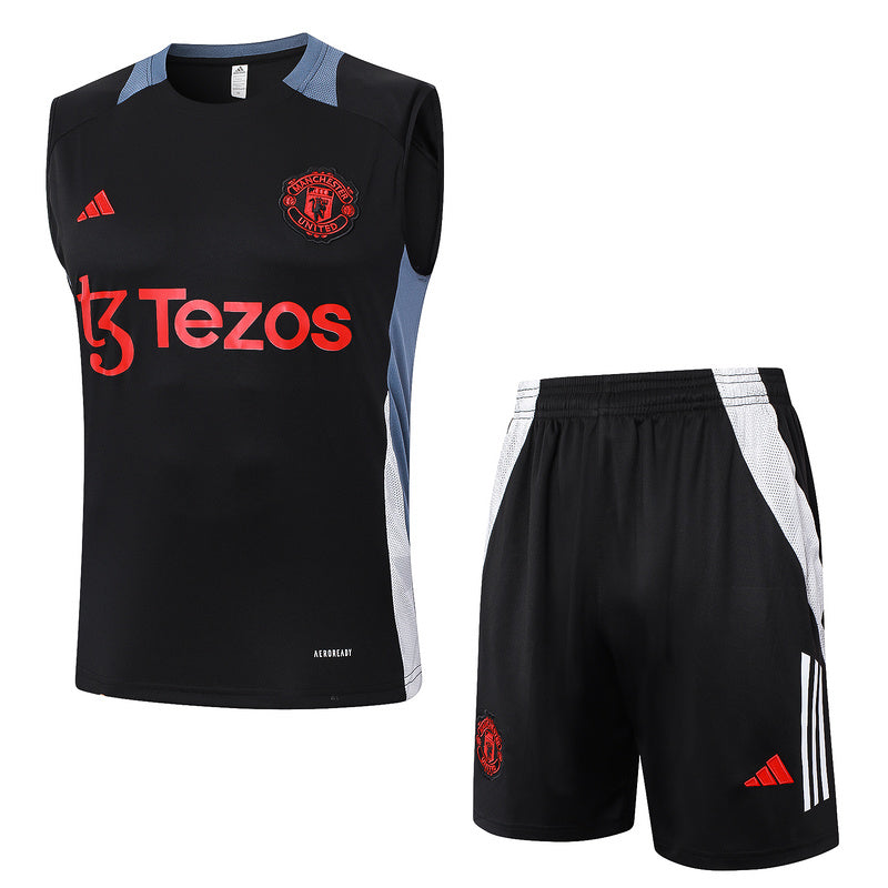 Manchester United Trainingsset 24/25 Ärmelloses Shirt und Shorts