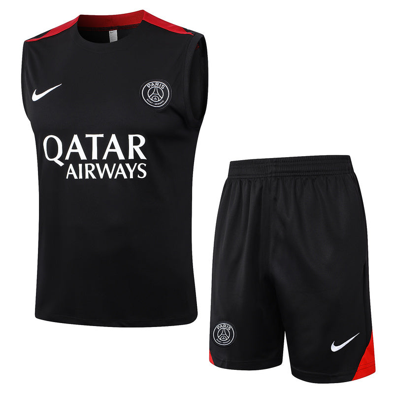 PSG Trainingsset 24/25 Ärmelloses Shirt und Shorts