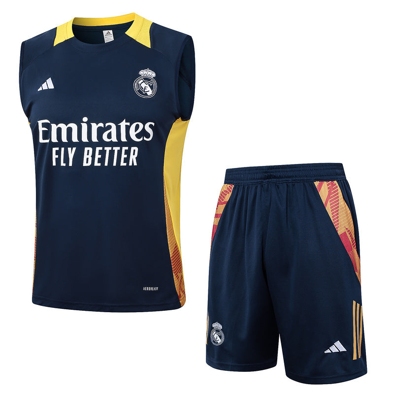 Real Madrid Trainingsset 24/25 Ärmelloses Shirt und Shorts