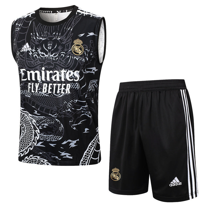 Real Madrid Trainingsset 24/25 Ärmelloses Shirt und Shorts