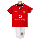Manchester United Kinder - Set Heim 00/01 Rot und Weiß (Retro) - SHOP DES SPIELERS