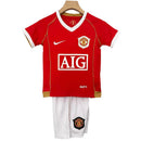 Manchester United Kinder - Set Heimtrikot 06/07 Rot und Weiß (Retro) - SHOP DES SPIELERS