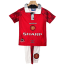 Manchester United Kinder - Set Heimtrikot 96/97 Rot und Weiß (Retro) - SHOP DES SPIELERS