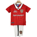 Manchester United Kinder - Set Heimtrikot 99/00 Rot und Weiß (Retro) - SHOP DES SPIELERS
