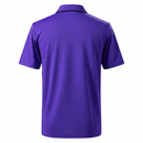 Offizielles Real Madrid Polohemd 25/26 in Lila, Ansicht von vorne. Real Madrid, Polohemd, 25/26, Fan-Version, Herren, Lila, Real Madrid Trikot, Fußball Fanwear, Real Madrid Polo, Merengues Style, Shop des Spielers, Casual Sportswear, Real Madrid Fanartikel