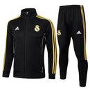 Real Madrid, Trainingsanzug, 25/26, Herren, Schwarz, Jacke und Hose, Real Madrid Fanwear, Real Madrid Trainingsset, Fußball Fanartikel, Merengues Style, Shop des Spielers, Casual Sportswear