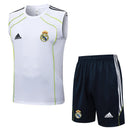 Real Madrid Trainingsset 2025 2026 Herren weißes Tanktop ärmellos schwarze Shorts 1.1 Premium Qualität Shop des Spielers Madrid Workout Gear, Real Madrid Tanktop 2025, Madrid ärmellos weiß, Real Madrid Shorts schwarz, Madrid Trikot 25/26 ohne Ärmel, Gym Kleidung Real Madrid, 1.1 Qualität Madrid, Mbappé Training, Real Madrid Fanshop Deutschland, Fußball Tanktop Herren weiß schwarz.