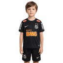 Santos FC, Neymar, Kinder-Set, 12/13, Schwarz, Auswärtstrikot, Retro, Trikot, Shorts, Brasilien, Fußball, Peixe, Vintage, Fanartikel, Shop des Spielers, Exklusiv