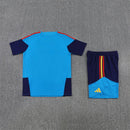 Spanien Trainingsset 2026 2027 blaues Trikot und Shorts 1.1 Premium Qualität Shop des Spielers RFEF Training Kit,Spanien Trainingsset 2026 blau, RFEF Training Kit, Spanien Trikot Shorts Set, Fußball Trainingsanzug Spanien, 1.1 Qualität Spanien, Blaues Spanien Outfit, Sportbekleidung Spanien 26/27.